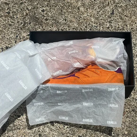 ALOHAS Tb. 490 Orange Rife Leather Sneakers (Size 37/6.5-7) - Picture 3 of 9